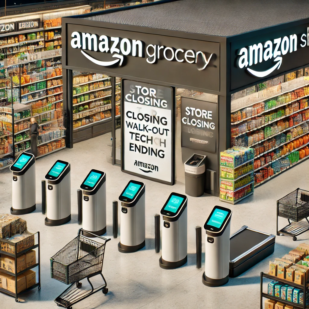 amazon ditches walk out grocery stores